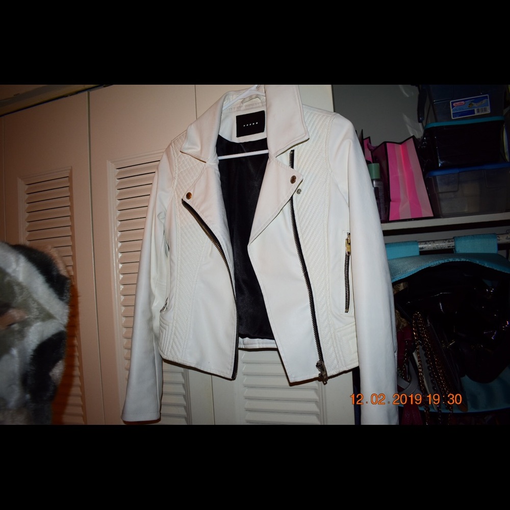 White leather jacket